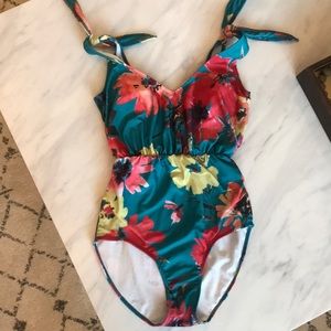 Floral one piece swimsuit